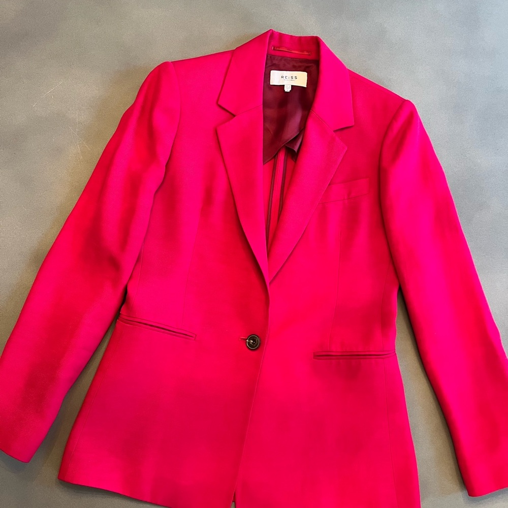 Reiss Pink Blazer Tailored Suit Jacket